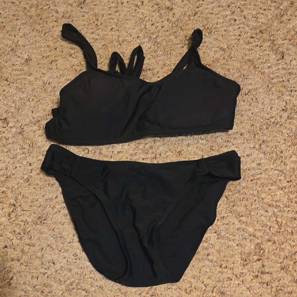 Women’s Black Two-Piece Swim Set